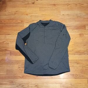 Nike Shield Half Zip Golf Jacket Mens Large Gray Swoosh 892211 Wind Lightweight